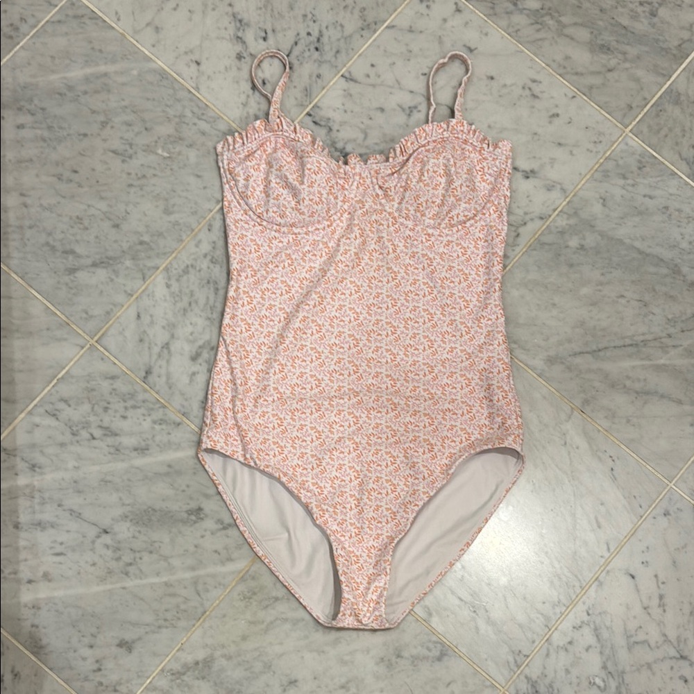 Minnow Floral One-Piece Swimsuit, women’s medium